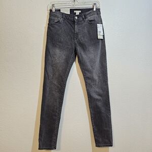 H&M Super Stretch Skinny Jeans Size 10 Gray NWT